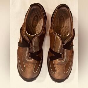 Clarks Privo Leather Comfort Shoes Womens 10 Brown Walking Casual Orthopedic